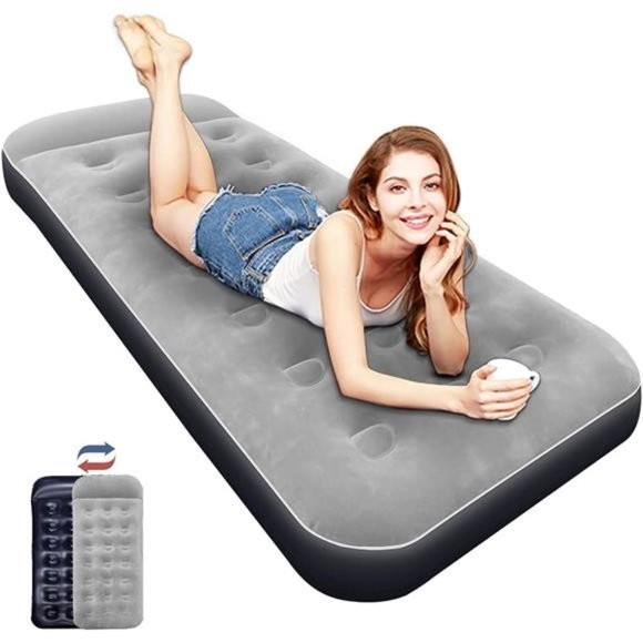 Camping Air Mattress Travel Bed Sleeping Pad - Leak Proof Inflatable Mattress - Picture 1 of 6